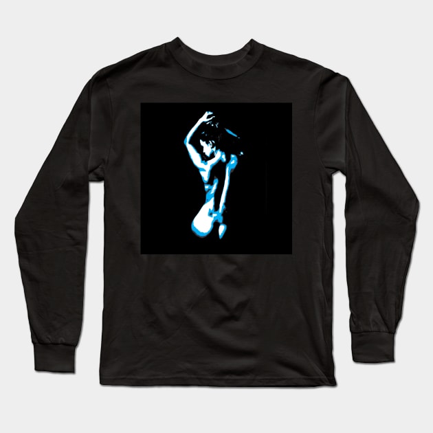 woman silhouette art Long Sleeve T-Shirt by Leticia Diab